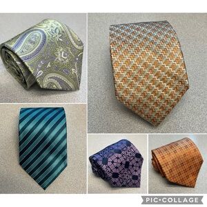 Charles’s Wain Lot of 5 100% Silk Ties Multicolor $180
